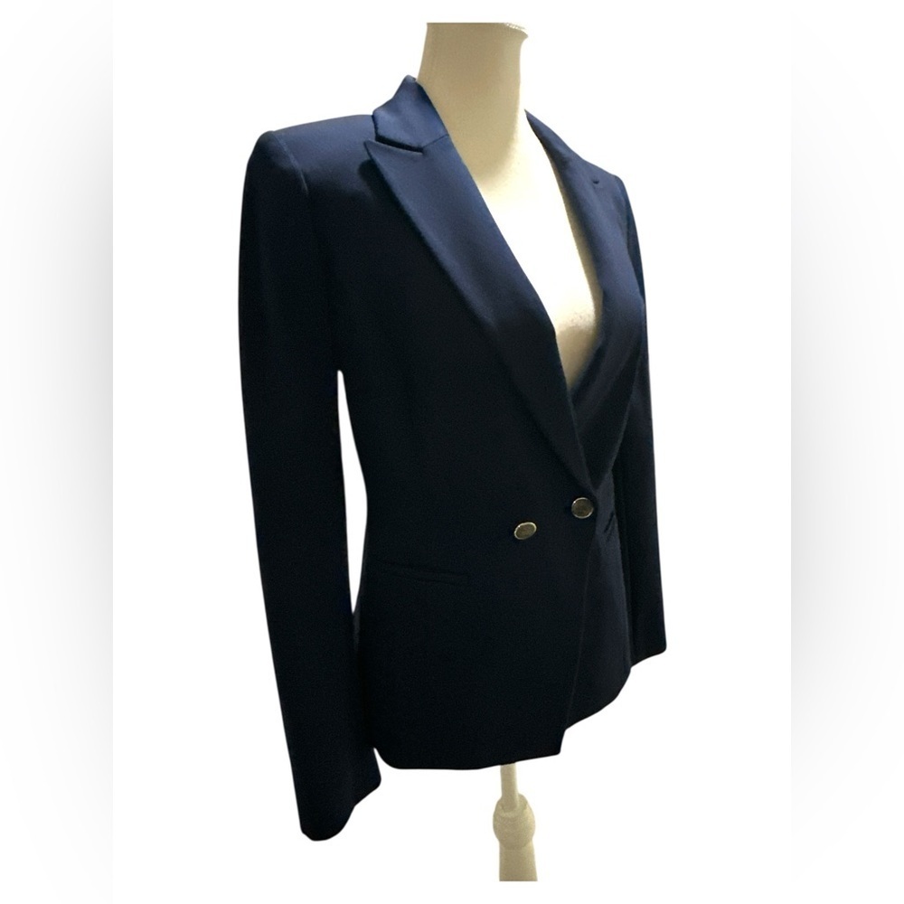White House Black Market Navy Ponte Blazer Size 2 NWT - Picture 5 of 10